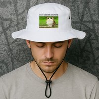 Silly Owl Cat Meme I CanT Take It Anymore Bucket Hat
