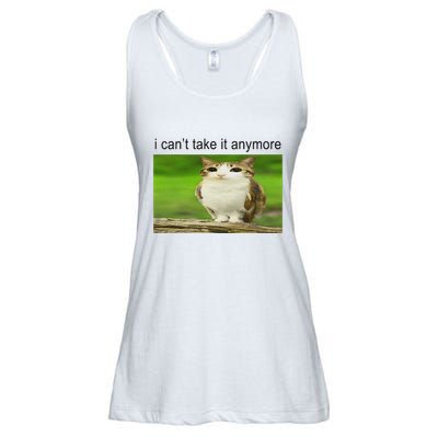 Silly Owl Cat Meme I CanT Take It Anymore Ladies Essential Flowy Tank