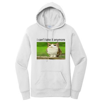 Silly Owl Cat Meme I CanT Take It Anymore Women's Pullover Hoodie