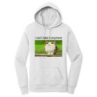 Silly Owl Cat Meme I CanT Take It Anymore Women's Pullover Hoodie