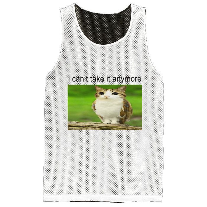 Silly Owl Cat Meme I CanT Take It Anymore Mesh Reversible Basketball Jersey Tank