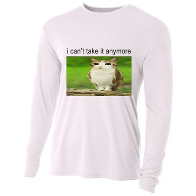 Silly Owl Cat Meme I CanT Take It Anymore Cooling Performance Long Sleeve Crew
