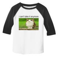 Silly Owl Cat Meme I CanT Take It Anymore Toddler Fine Jersey T-Shirt