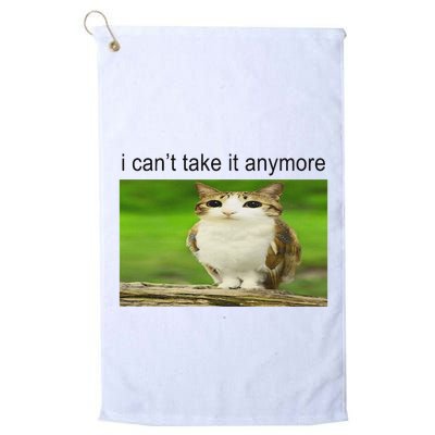 Silly Owl Cat Meme I CanT Take It Anymore Golf Towel