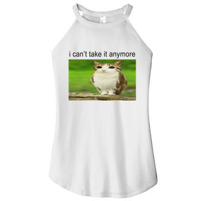 Silly Owl Cat Meme I CanT Take It Anymore Women's Perfect Tri Rocker Tank