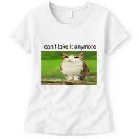 Silly Owl Cat Meme I CanT Take It Anymore Womens T-Shirt