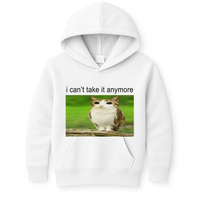 Silly Owl Cat Meme I CanT Take It Anymore Kids Hoodie