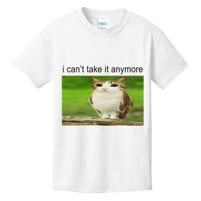 Silly Owl Cat Meme I CanT Take It Anymore Kids T-Shirt