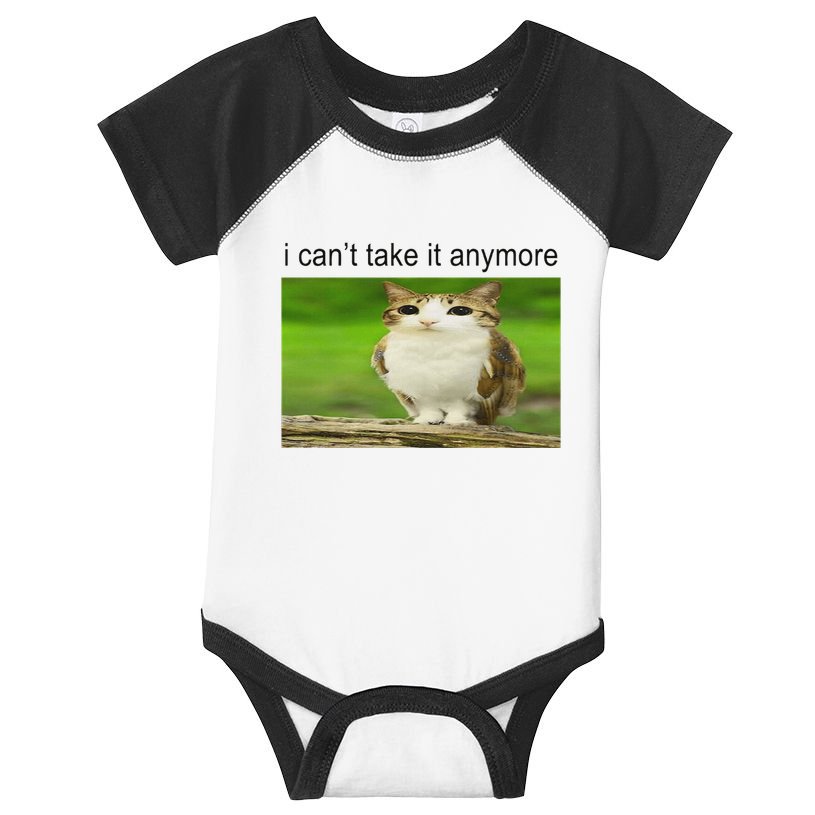 Silly Owl Cat Meme I CanT Take It Anymore Infant Baby Jersey Bodysuit