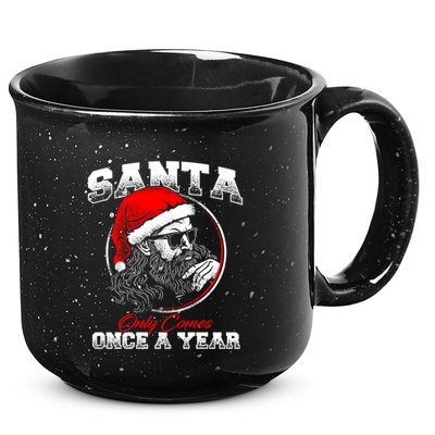 Santa Ony Comes Once A Year Naughty Santa Claus Dirty Joke Gift 15oz Campfire Ceramic Mug