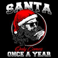 Santa Ony Comes Once A Year Naughty Santa Claus Dirty Joke Gift Drawstring Bag