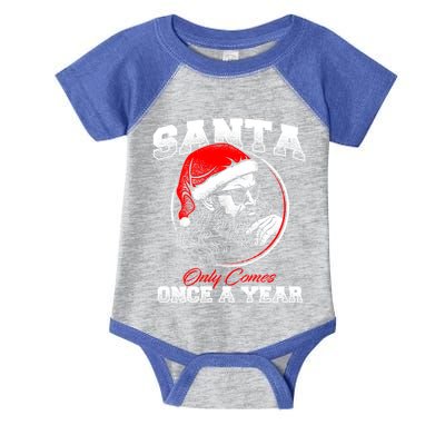 Santa Ony Comes Once A Year Naughty Santa Claus Dirty Joke Gift Infant Baby Jersey Bodysuit