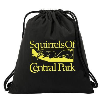 Squirrels Of Central Park Drawstring Bag