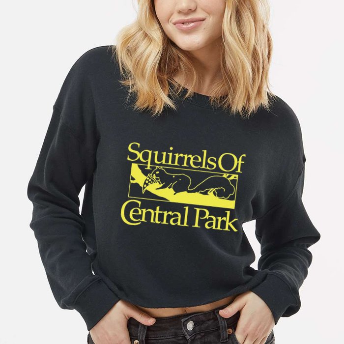 Squirrels Of Central Park Cropped Pullover Crew