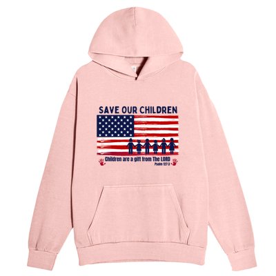 Save Our Children Are Gift From The Lord Freedom USA Flag Urban Pullover Hoodie