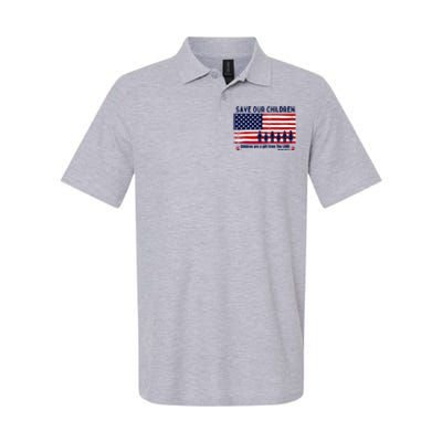 Save Our Children Are Gift From The Lord Freedom USA Flag Softstyle Adult Sport Polo