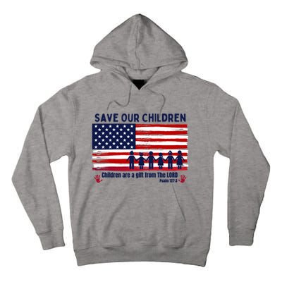 Save Our Children Are Gift From The Lord Freedom USA Flag Tall Hoodie