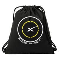 Spacex Of Course I Still Love You Drone Ship Drawstring Bag