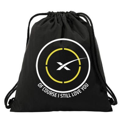 Spacex Of Course I Still Love You Drone Ship Drawstring Bag