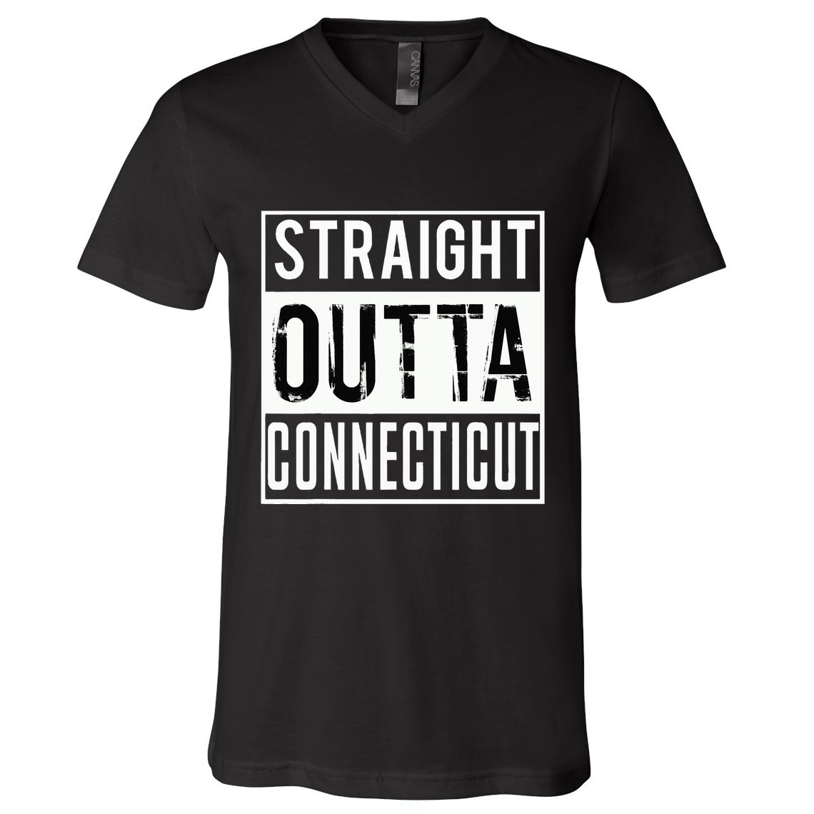 Straight Outta Connecticut Connecticut V-Neck T-Shirt