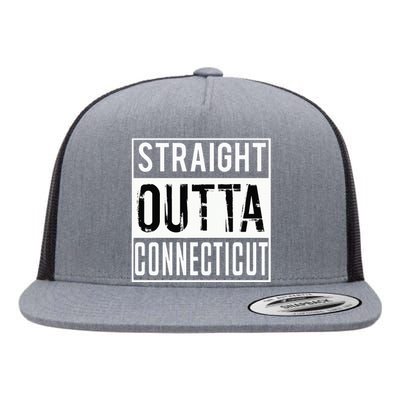 Straight Outta Connecticut Connecticut Flat Bill Trucker Hat