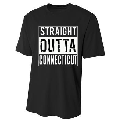 Straight Outta Connecticut Connecticut Performance Sprint T-Shirt