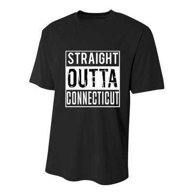 Straight Outta Connecticut Connecticut Youth Performance Sprint T-Shirt