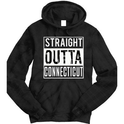 Straight Outta Connecticut Connecticut Tie Dye Hoodie