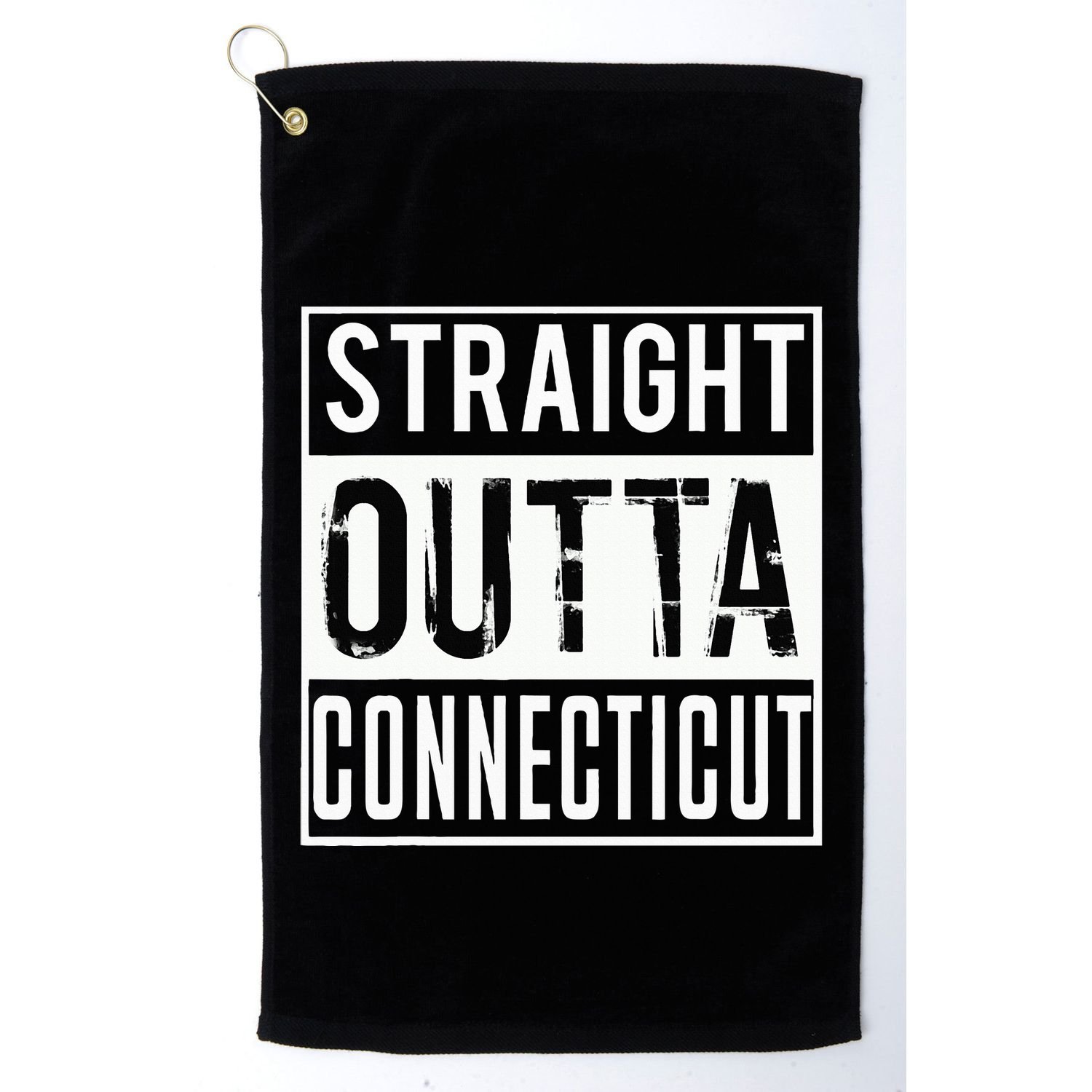 Straight Outta Connecticut Connecticut Golf Towel