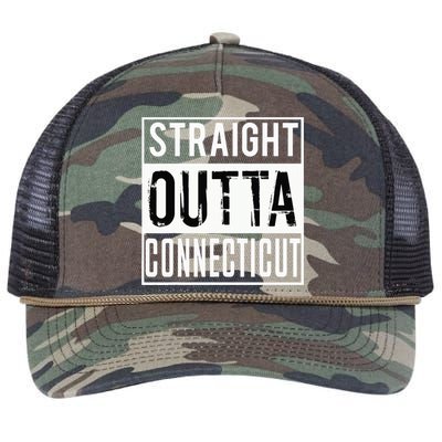 Straight Outta Connecticut Connecticut Retro Rope Trucker Hat Cap