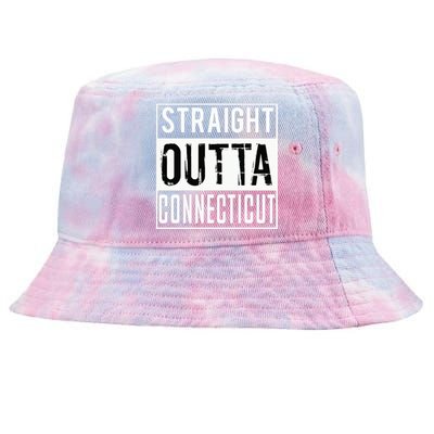 Straight Outta Connecticut Connecticut Tie-Dyed Bucket Hat