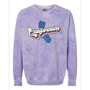 State Of California Retro Logo Colorblast Crewneck Sweatshirt