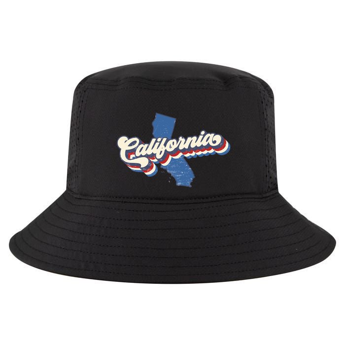 State Of California Retro Logo Cool Comfort Performance Bucket Hat