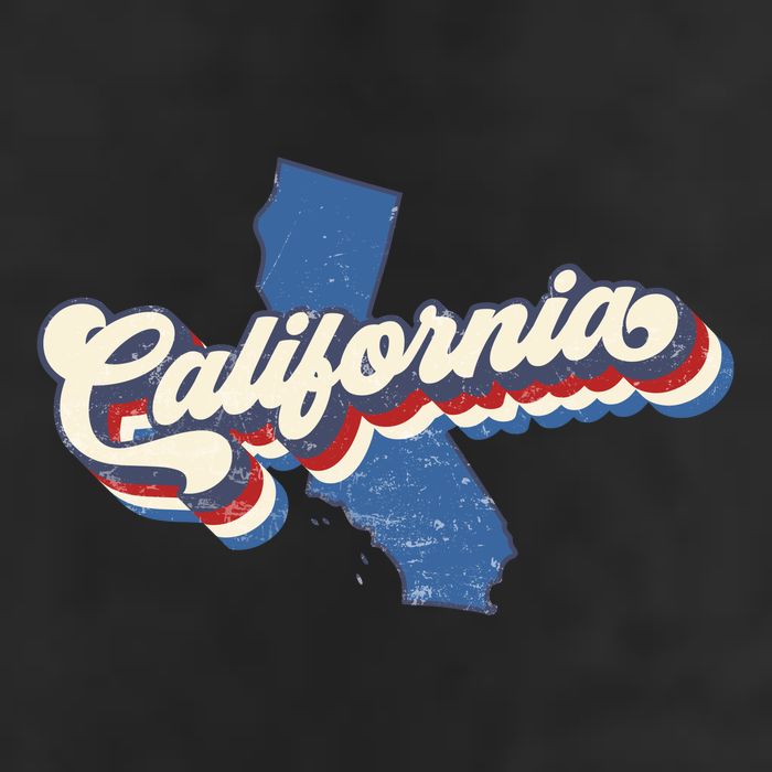 State Of California Retro Logo Cool Comfort Performance Bucket Hat