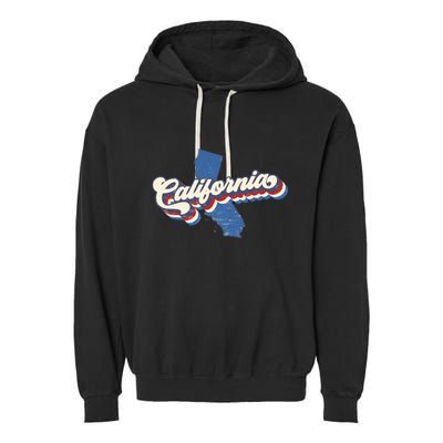 State Of California Retro Logo Garment-Dyed Fleece Hoodie