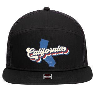 State Of California Retro Logo 7 Panel Mesh Trucker Snapback Hat