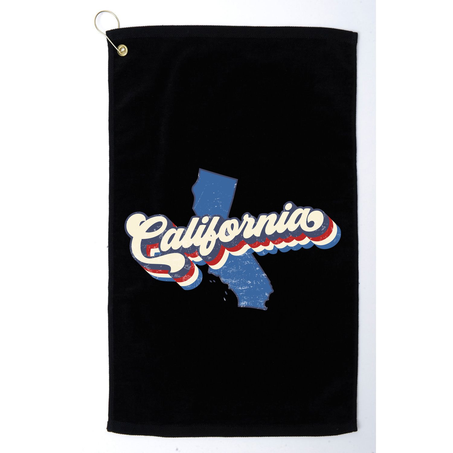 State Of California Retro Logo Golf Towel