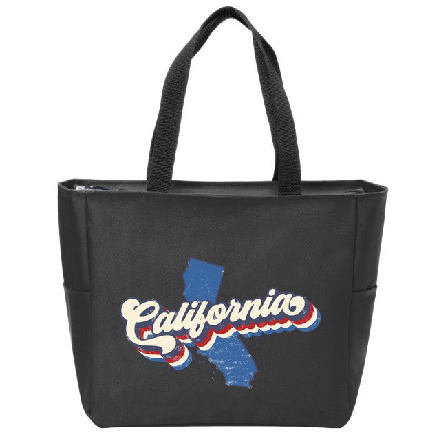 State Of California Retro Logo Zip Tote Bag
