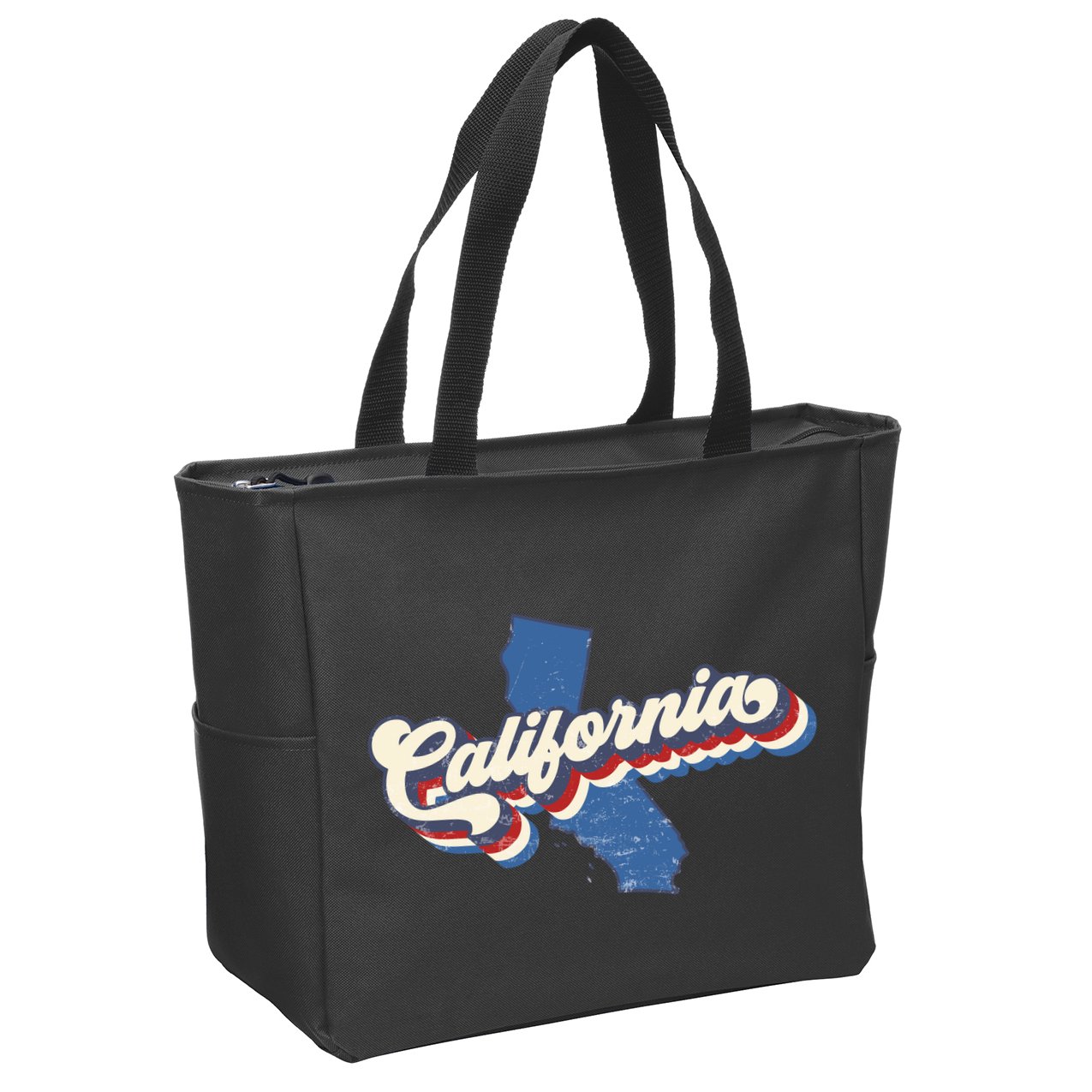 State Of California Retro Logo Zip Tote Bag