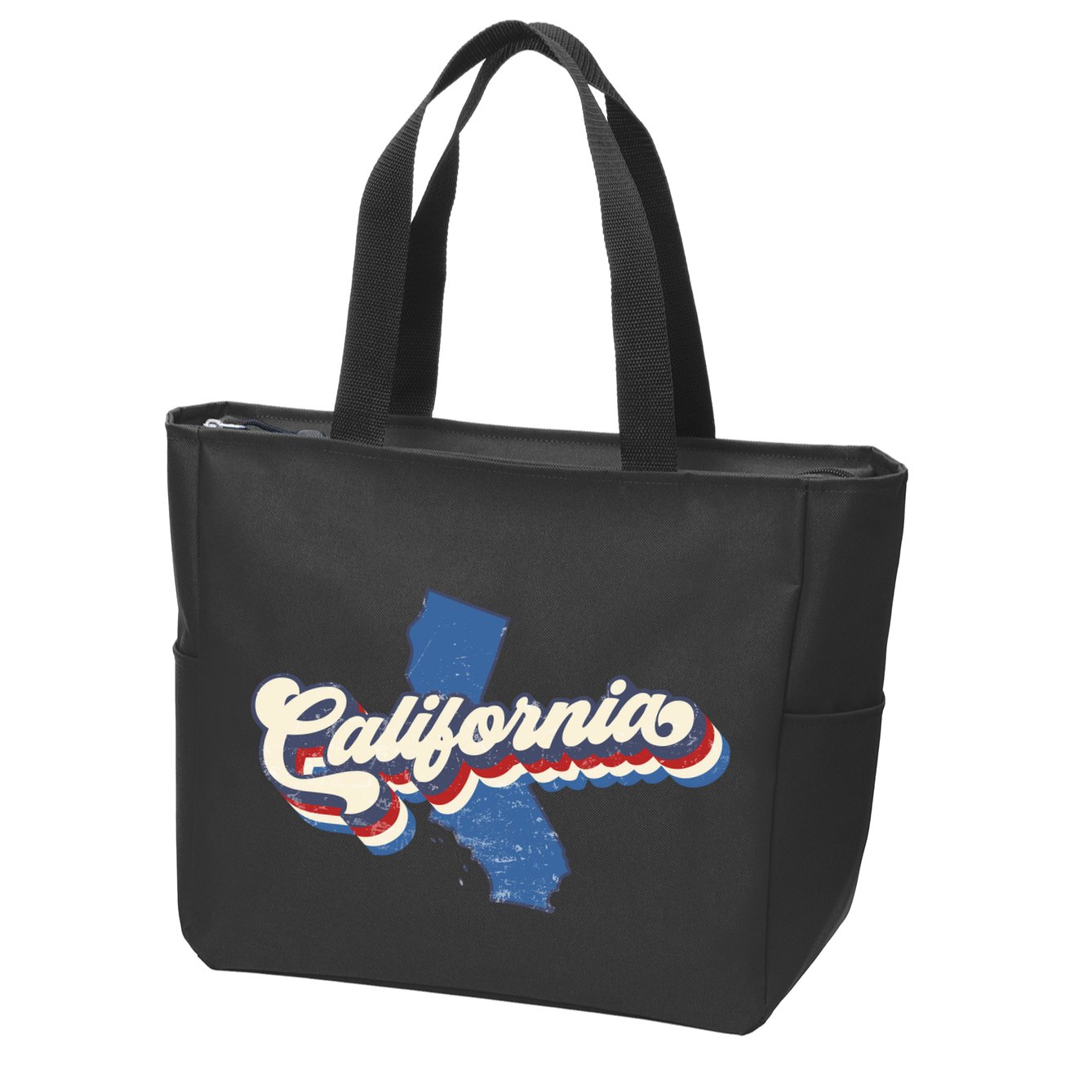 State Of California Retro Logo Zip Tote Bag