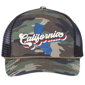 State Of California Retro Logo Retro Rope Trucker Hat Cap