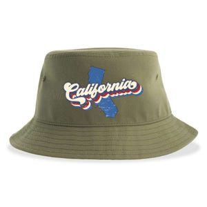 State Of California Retro Logo Sustainable Bucket Hat