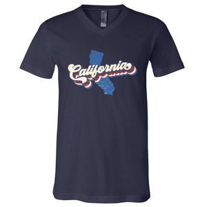 State Of California Retro Logo V-Neck T-Shirt