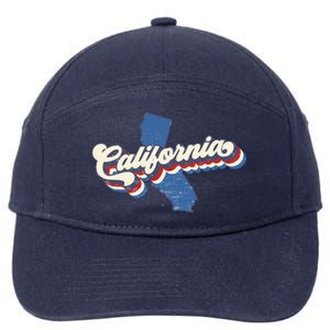 State Of California Retro Logo 7-Panel Snapback Hat