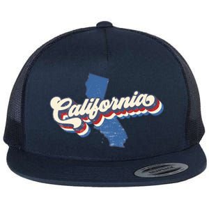 State Of California Retro Logo Flat Bill Trucker Hat