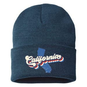 State Of California Retro Logo Sustainable Knit Beanie