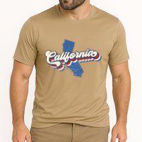 State Of California Retro Logo Cooling Performance Crew T-Shirt