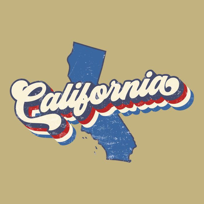 State Of California Retro Logo Cooling Performance Crew T-Shirt