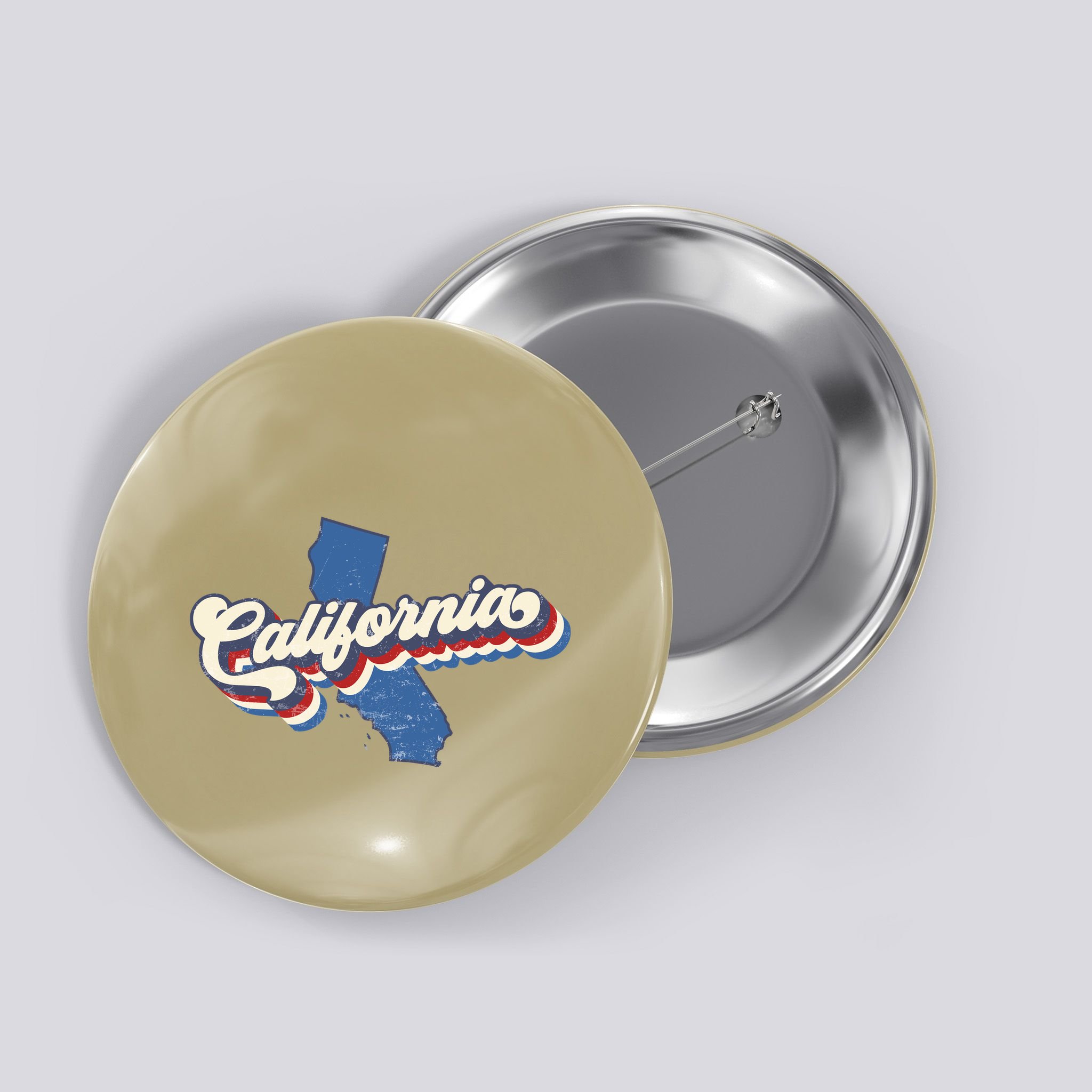 State Of California Retro Logo Button