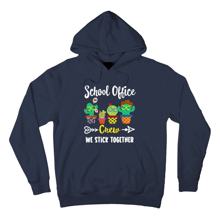 School Office Crew, Funny Cactus Team School Office Squad Hoodie